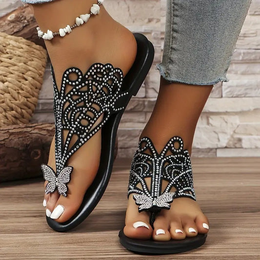 Komfortable og Stilfulde Sandaler med Butterfly-detaljer