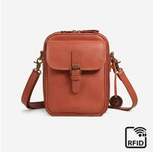 Klassisk Crossbody Taske i Læder med Justerbar Rem
