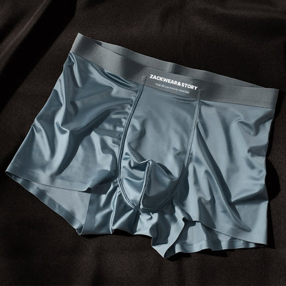 4-Pakning Luksus Ice Silk Boxershorts til Mænd
