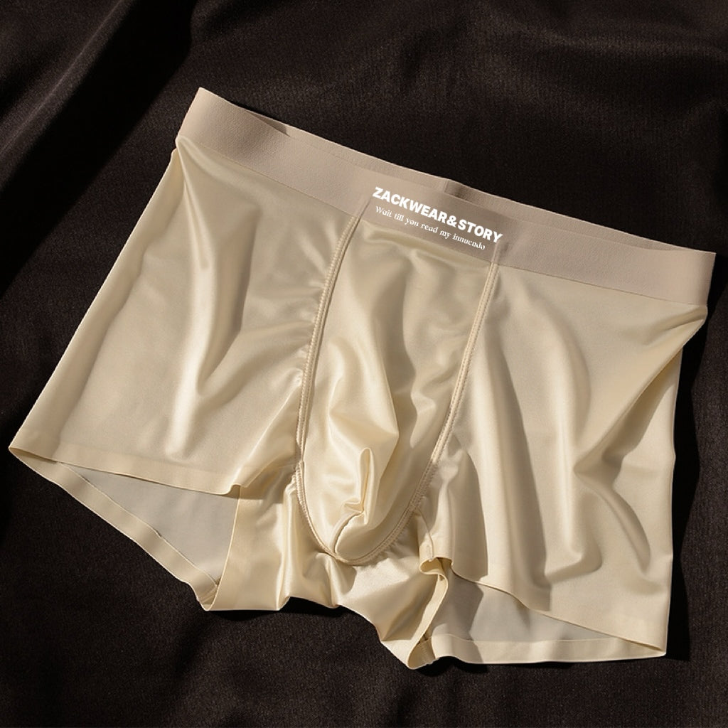 4-Pakning Luksus Ice Silk Boxershorts til Mænd