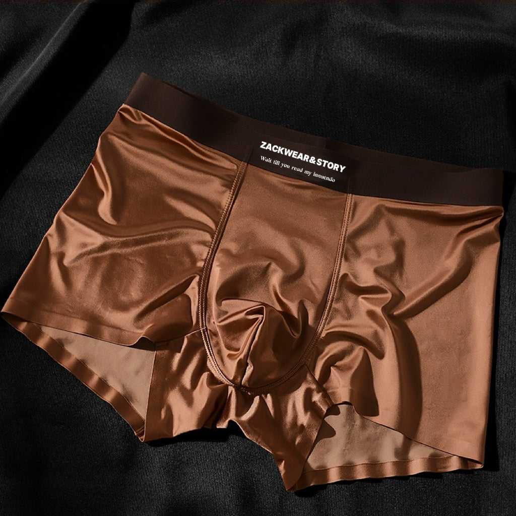 4-Pakning Luksus Ice Silk Boxershorts til Mænd