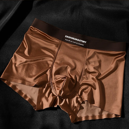 4-Pakning Luksus Ice Silk Boxershorts til Mænd