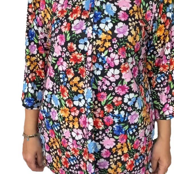 2025 Damens Casual Pullover med V-udskæring og Print